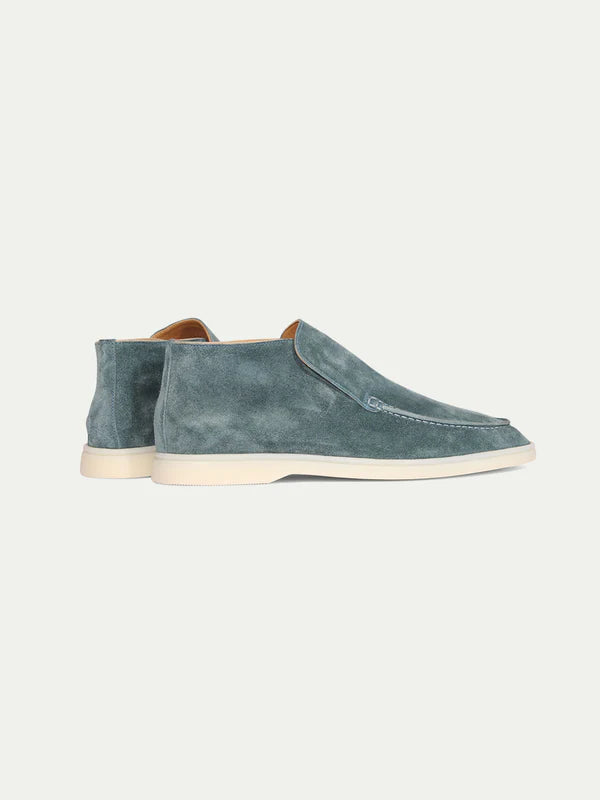 Elegance High Suede Loafers - Luxury Cyaan