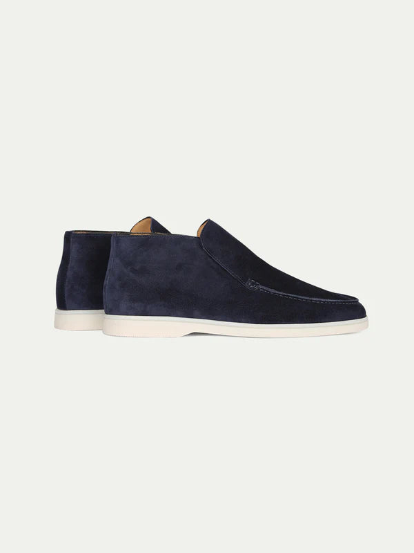 Elegance High Suede Loafers - Midnight Blue