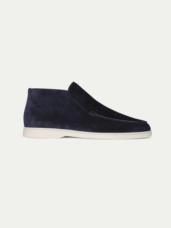 Elegance High Suede Loafers - Midnight Blue
