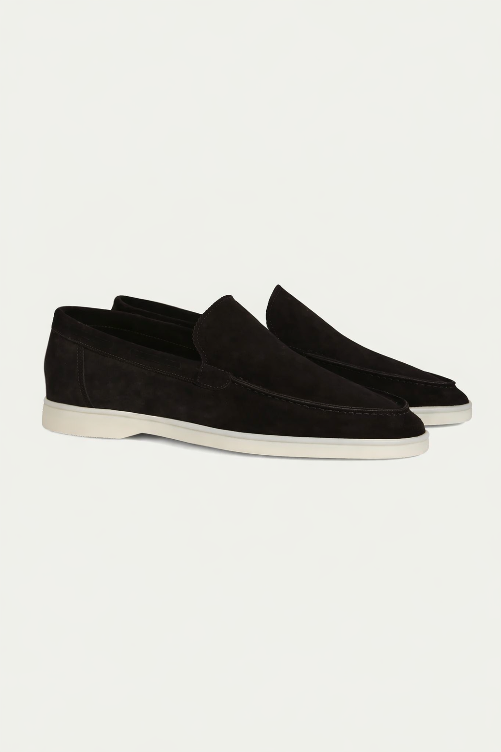 Elegance Suede Loafers - Deep Black
