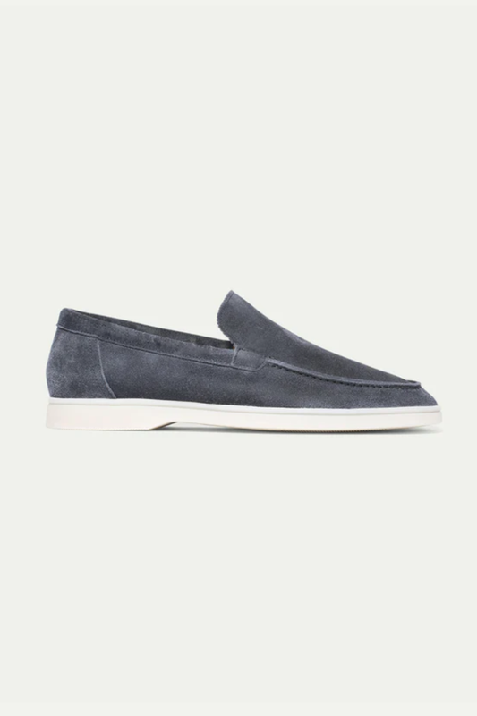 Elegance Suede Loafers - Ocean Blue