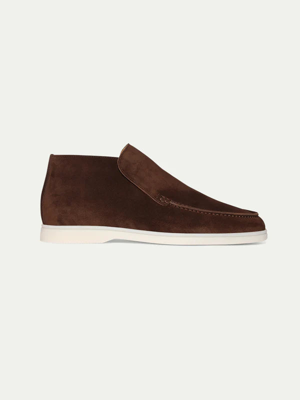 Elegance High Suede Loafers - Luxury Bronze