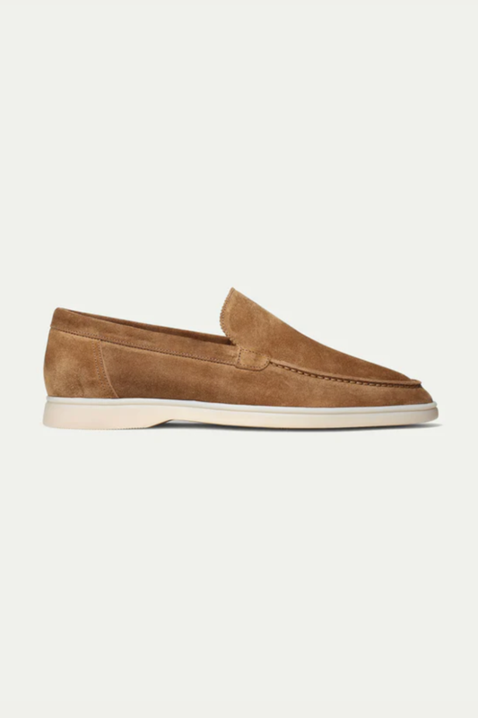 Elegance Suede Loafers - Elegant Brown