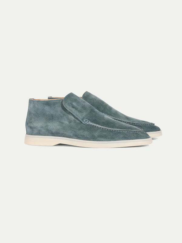 Elegance High Suede Loafers - Luxury Cyaan
