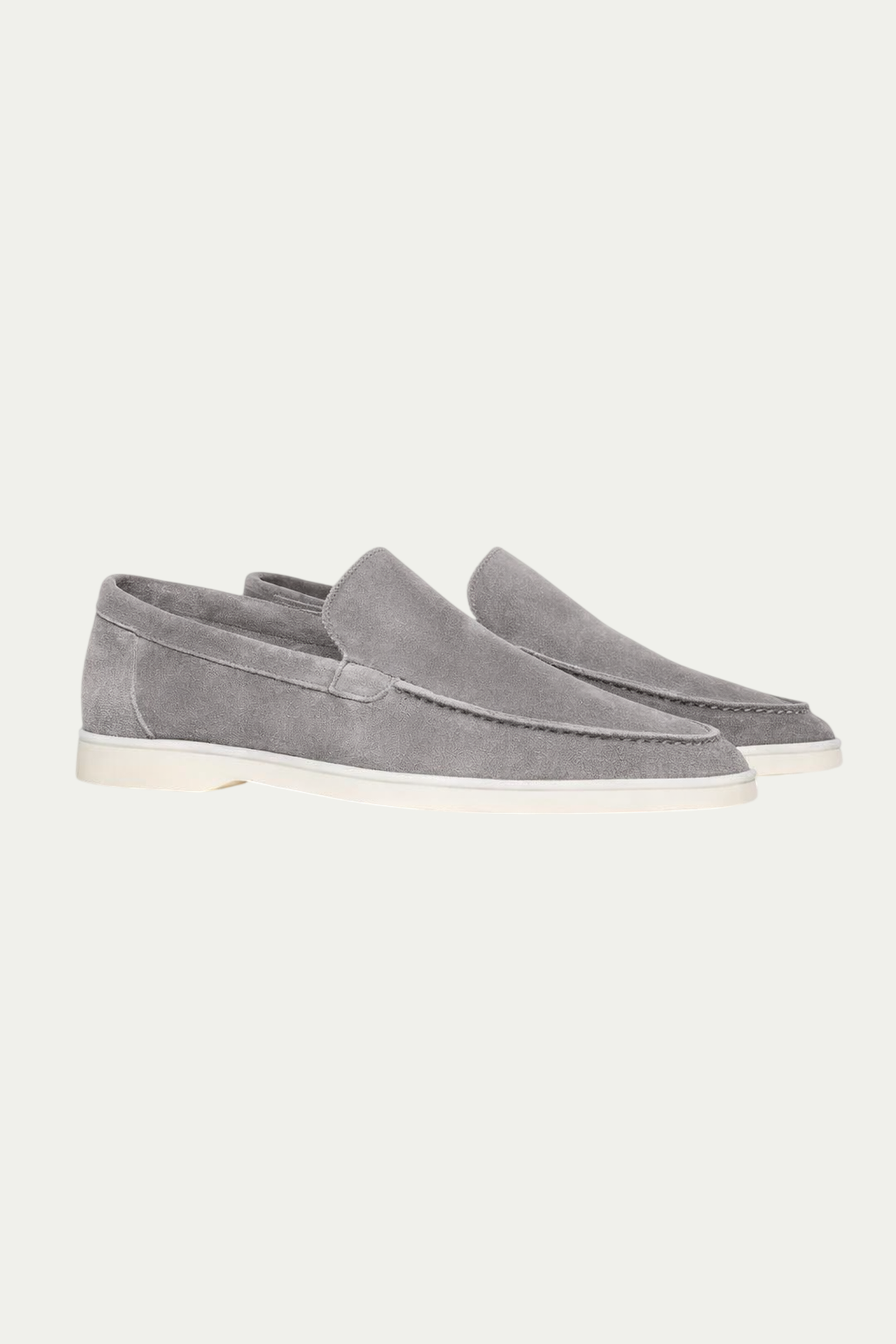 Elegance Suede Loafers - Frost Grey