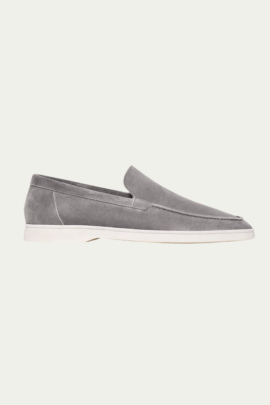 Elegance Suede Loafers - Frost Grey
