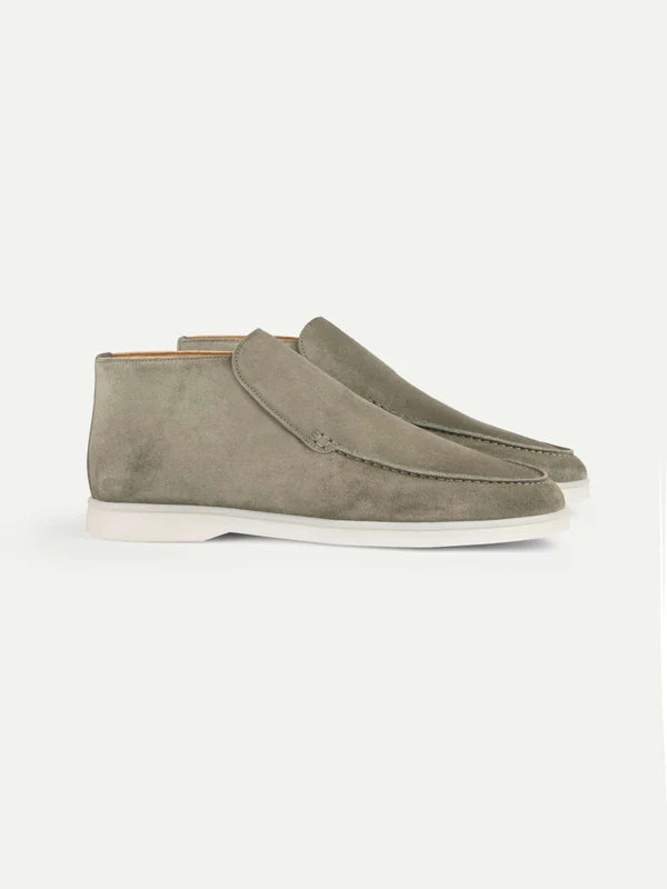 Elegance High Suede Loafers - Pistache