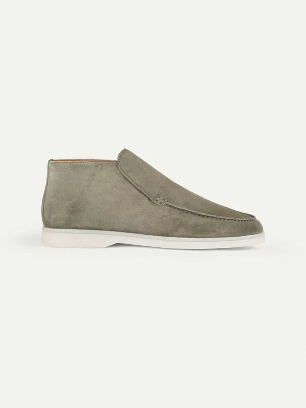 Elegance High Suede Loafers - Pistache